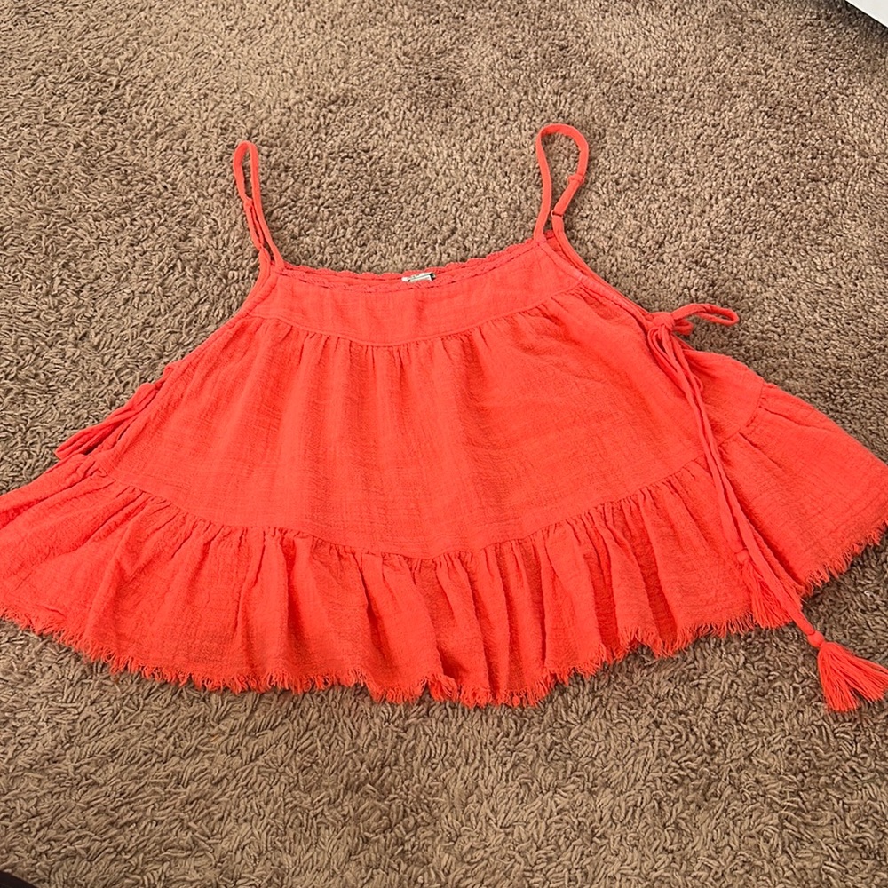 Bright orange/ pink tank from aerie
